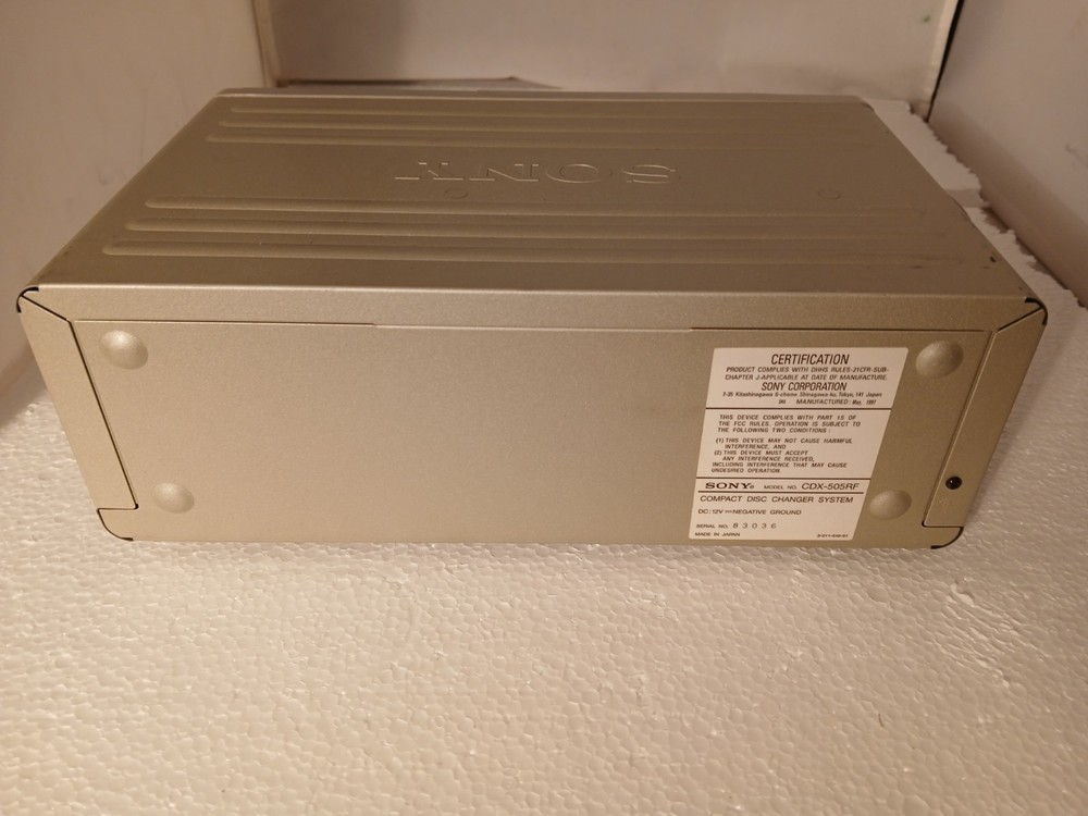 Vintage Sony 10 CD Changer CDX-505RF Untested