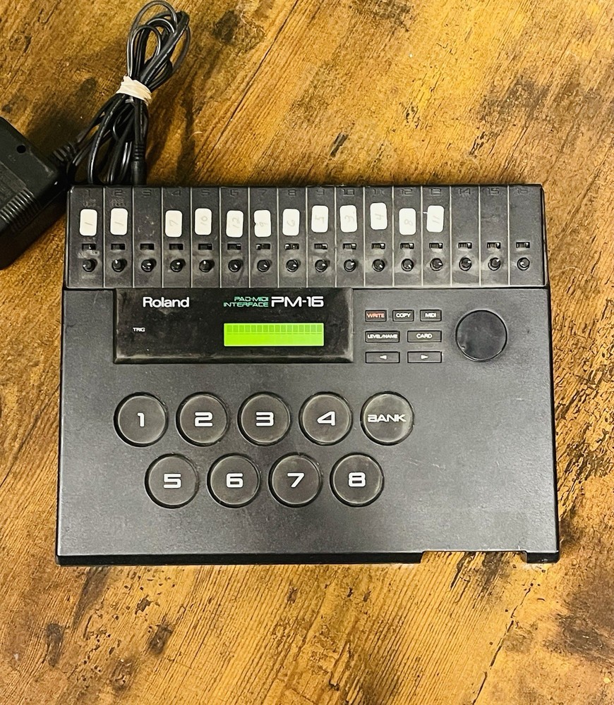 Roland Pad-Midi Interface PM-16 Untested Powers On As Is