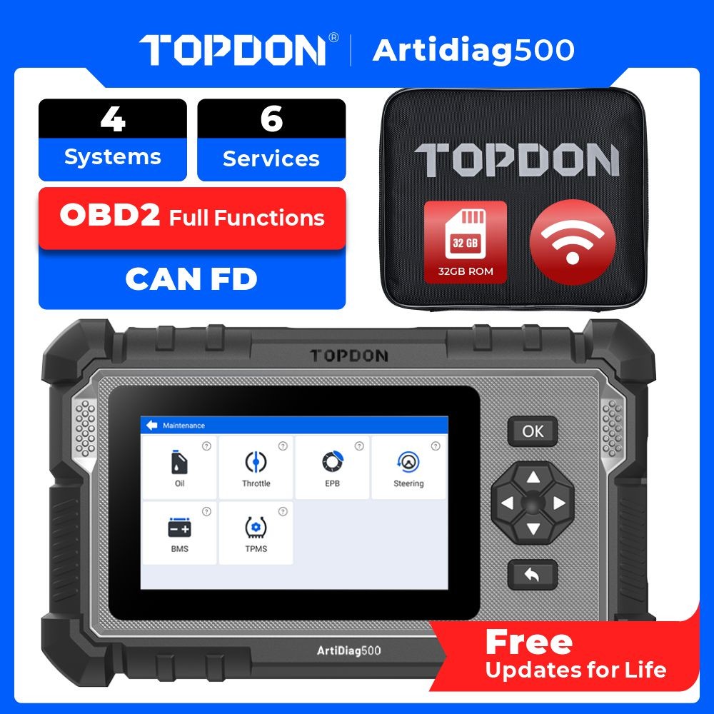 TOPDON AD500 Car Diagnostic ResetTool ABS SRS Engine Code Reader OBDII Scanner