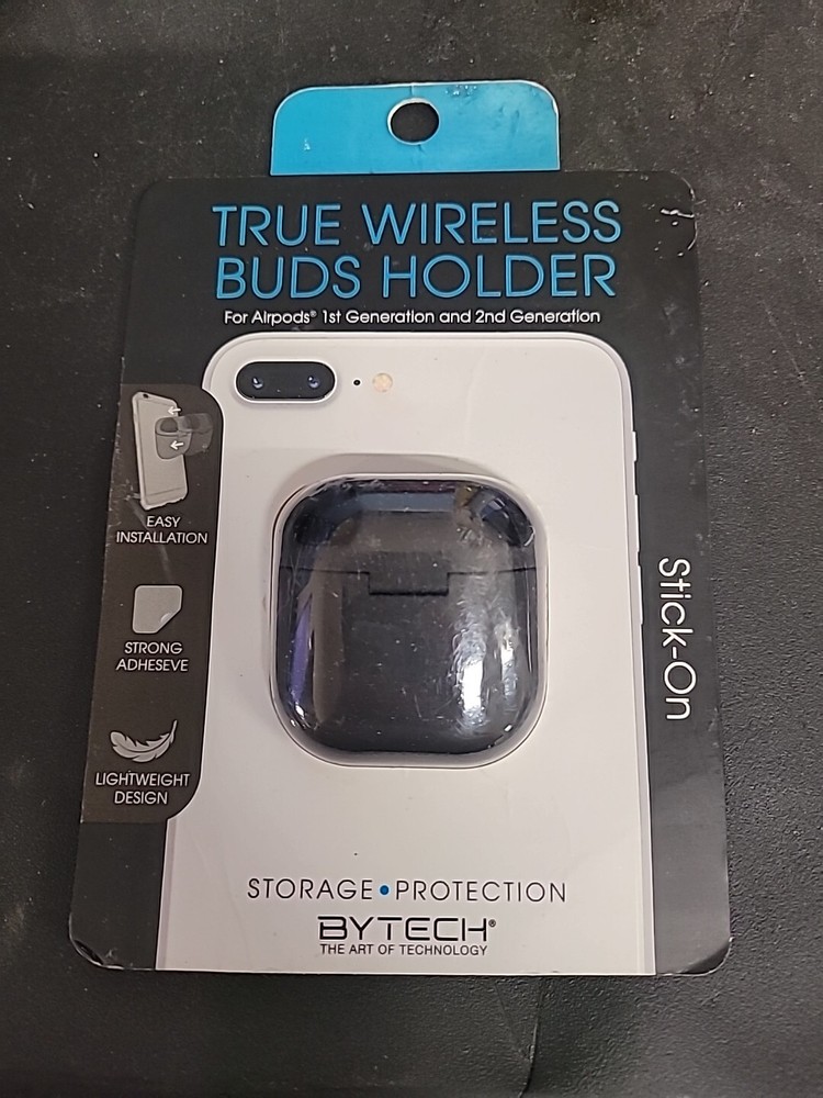 Bytech - True Wireless Buds Holder *Black - Stick-on*
