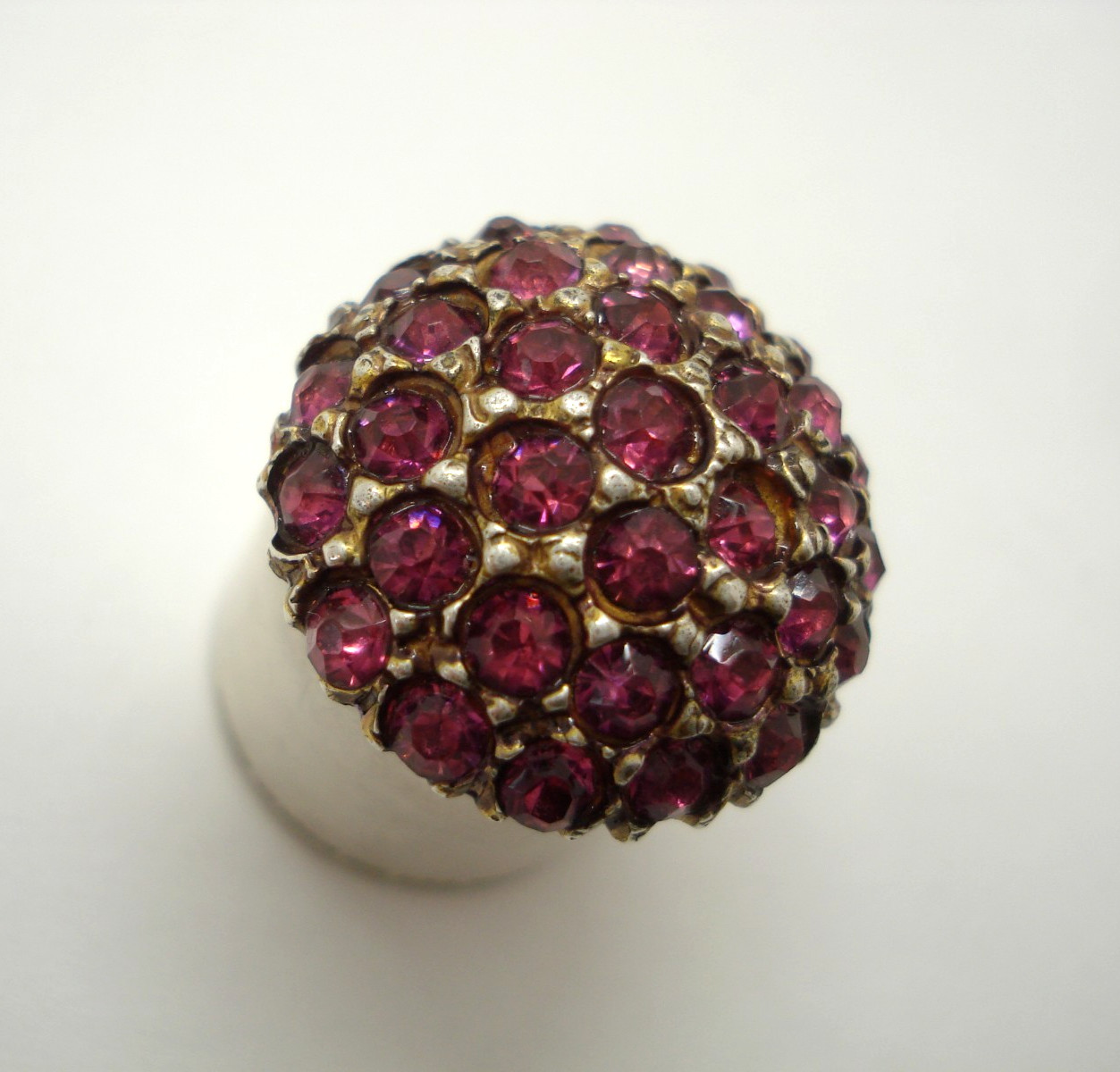 Vintage Georg Jensen USA Sterling Silver Pink Faux Stone Atomette Cap Cover 7.6g