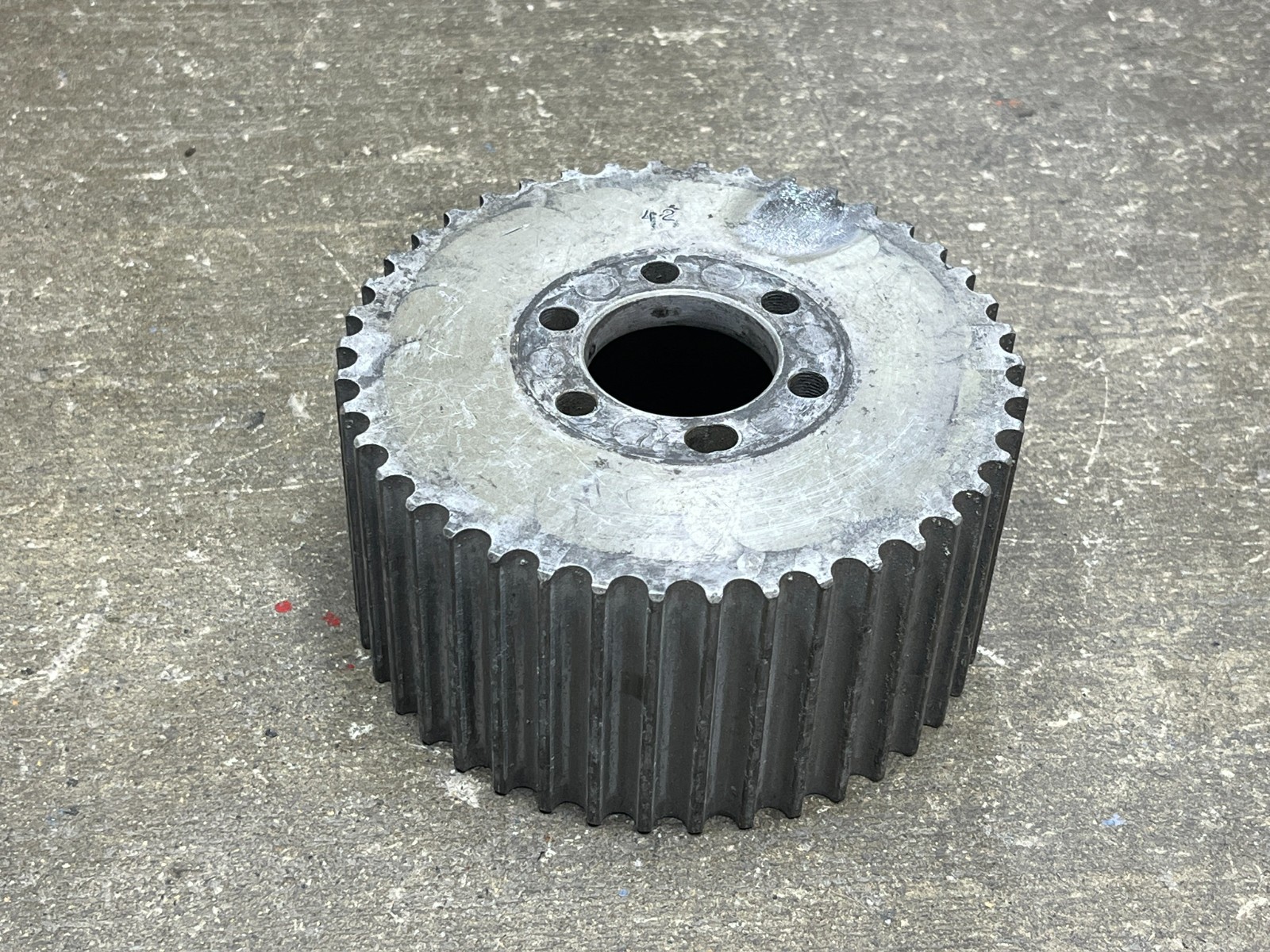 Pulley, Blower, 13.9 mm, magnesium, for 3" wide belt, 2" register hole, 42 tooth