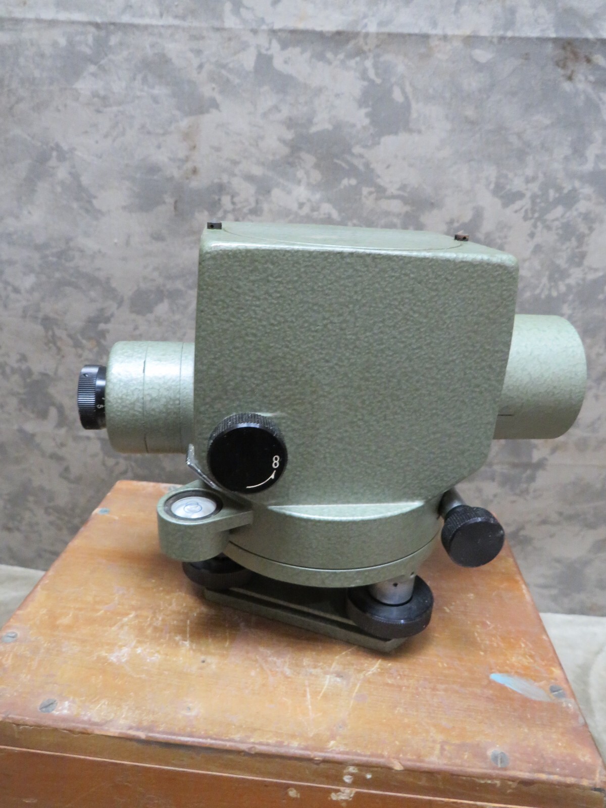 Vintage Survey Tool Transit Level TAMAYA & Co No 158 Wooden Case Scope