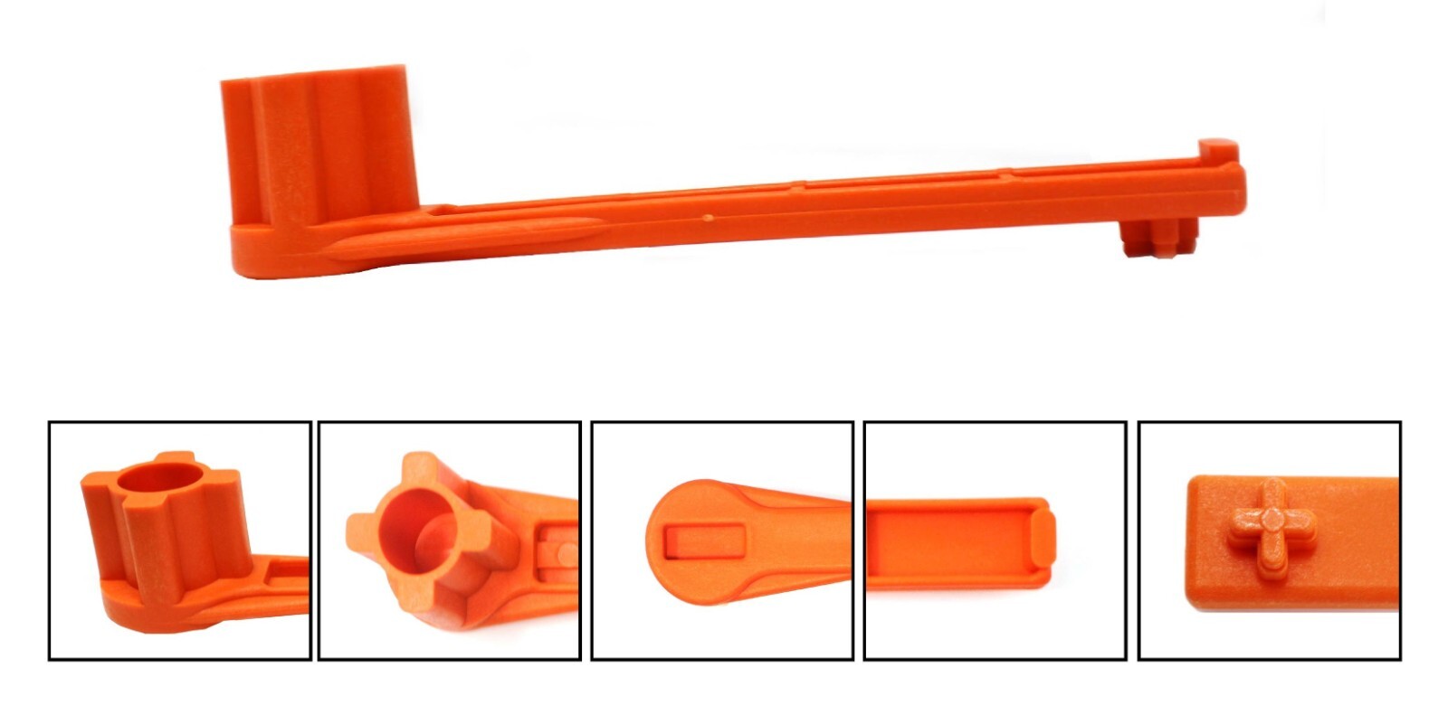 4-IN-1 Bung Drum Wrench 55-30-15 Gallon Water Barrel Nut Cap Plug Pick a Color