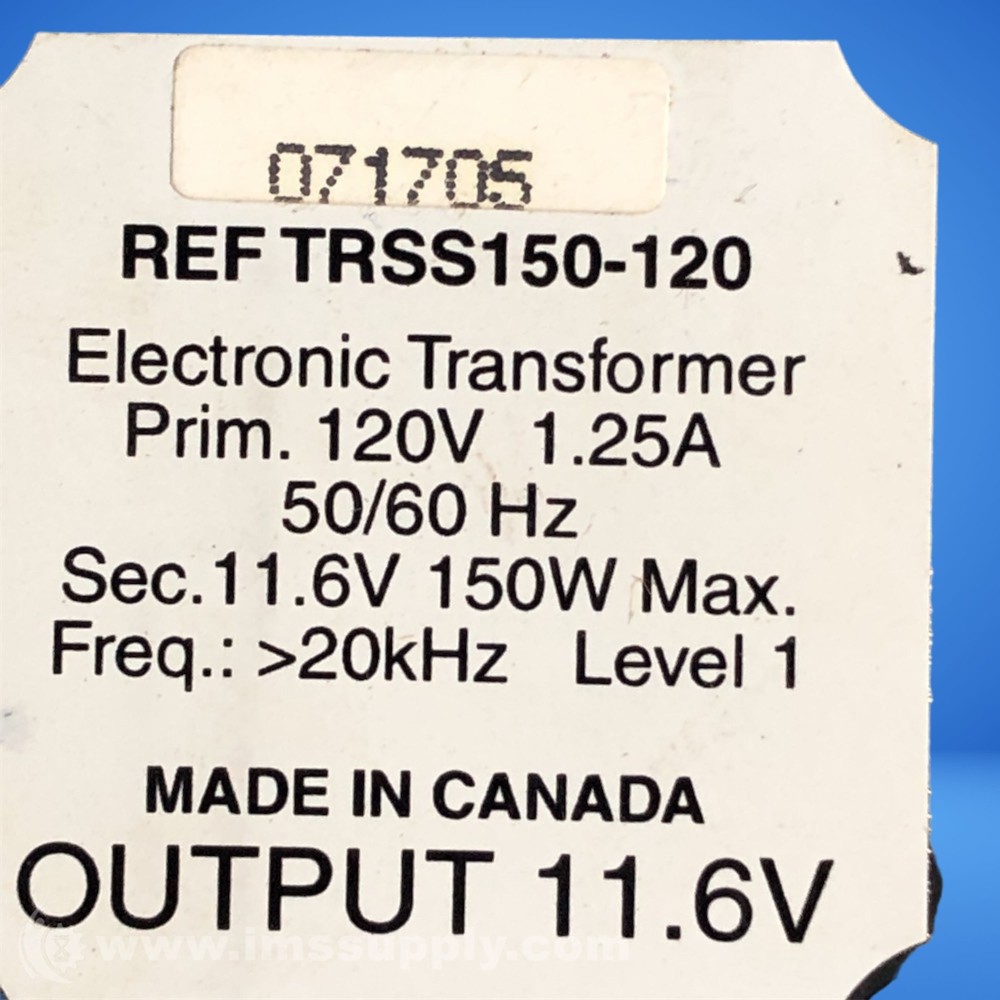 B-K Lighting TRSS150-120 Electronic Transformer FNOB