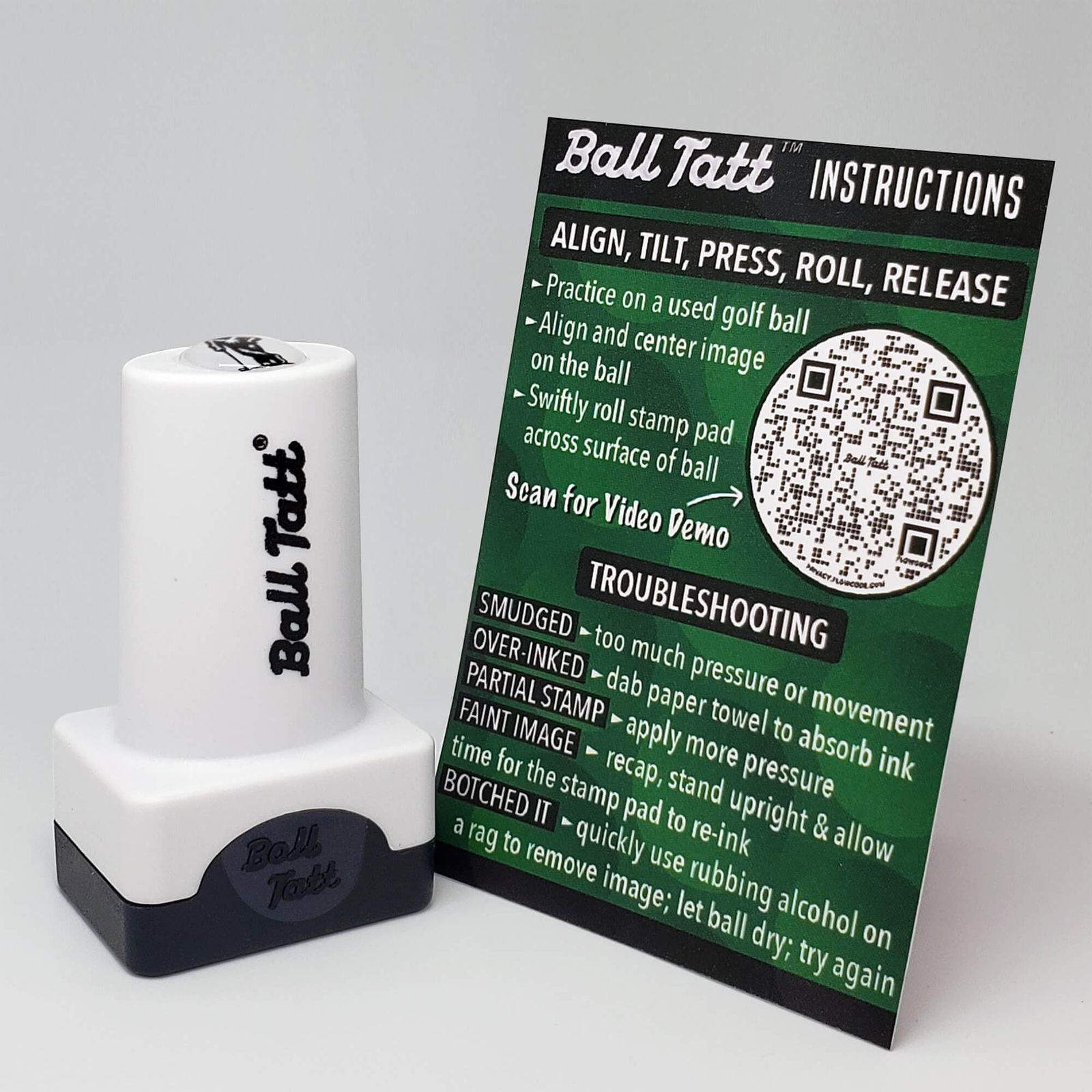 Ball Tatt - Golf Ball Stamp Marker Quick-Dry Self-Inking Ball Stamper (Sasquatch