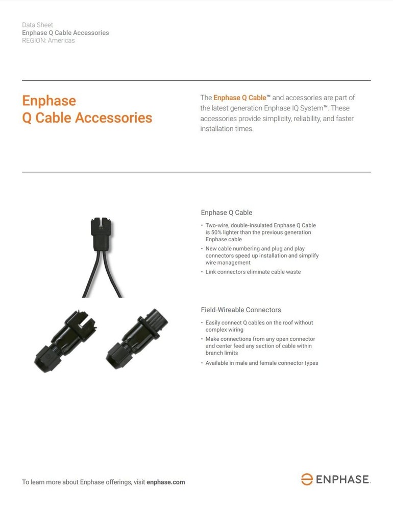 Enphase Q-CONN-10F IQ Field Wireable Connector Female (Socket)