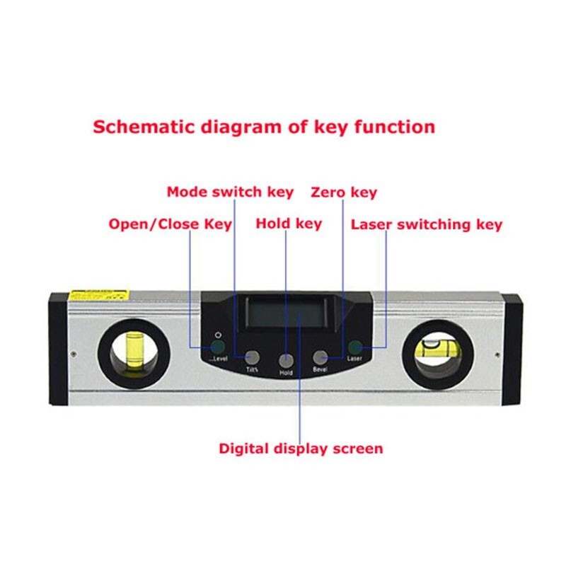 Infrared Level Angle Ruler Digital Precision Measuring Angle Instrument 600mm