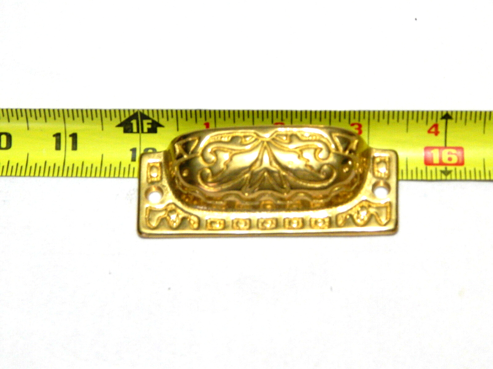 Bin Drawer Pull Cast Brass Cup Cabinet Chest