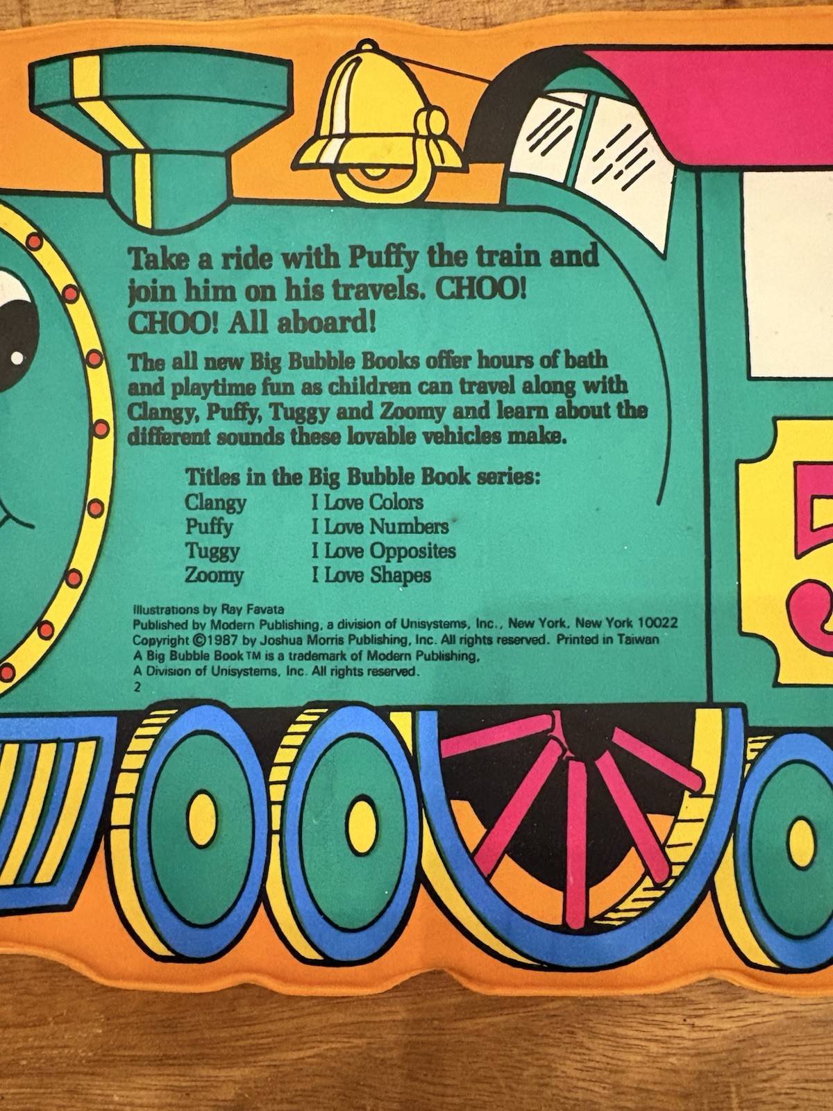 PUFFY Vintage Book About Trains 1987 Joshua Morris Publishing bubble book