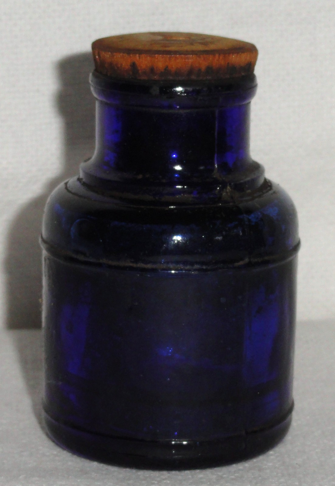 Antique Staffords Ink Bottle ~ Jet Black Writing ~ Original Label & Cork