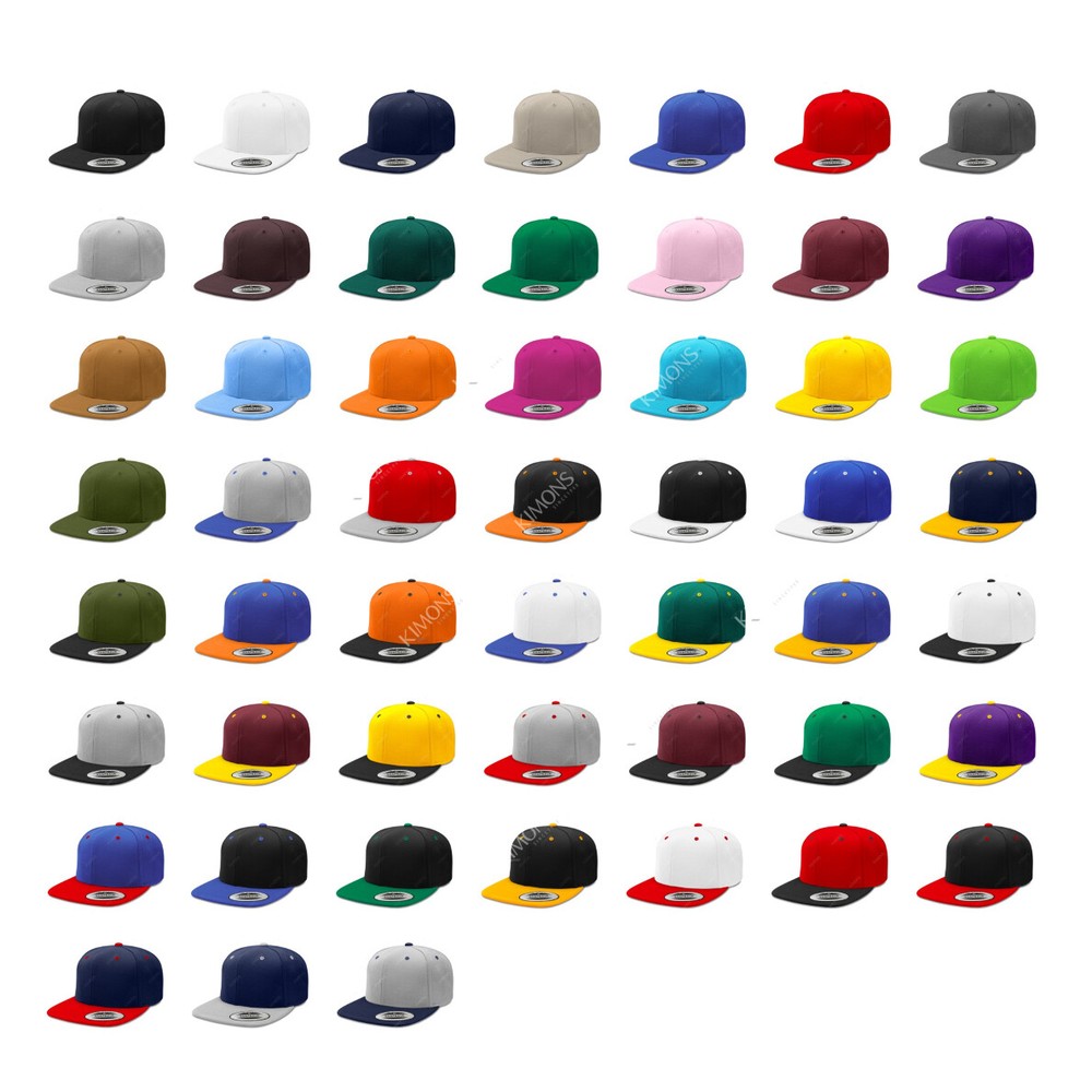 Snapback Hat Trucker Flat Baseball Cap Solid Plain Blank Men Hip Hop Army CS