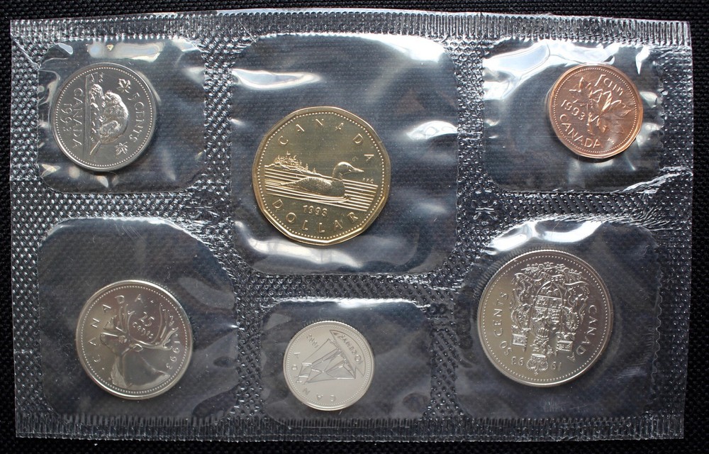 1993 CANADA PROOFLIKE 6-COIN SET - UNCIRCULATED w/COA & Envelope