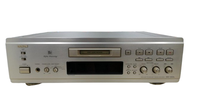 DENON DMD-1600AL Mini Disc MD Deck Recorder Silver Good