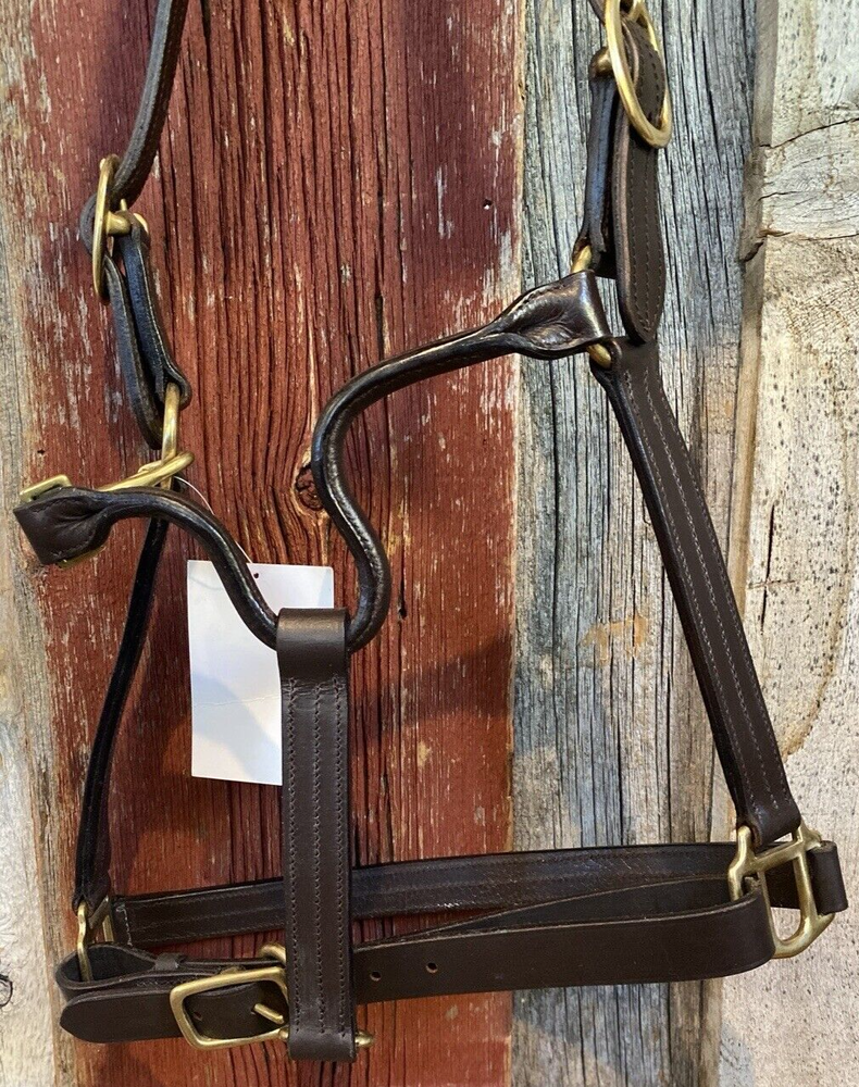 Camelot Triple Stitch Leather Pony Halter