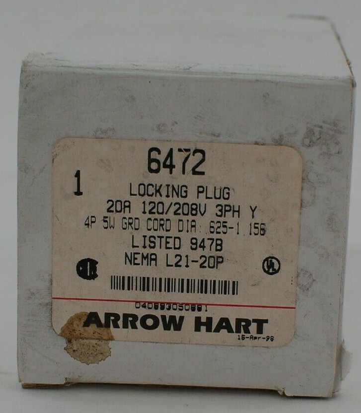 Arrow Hart 6472 Locking Plug