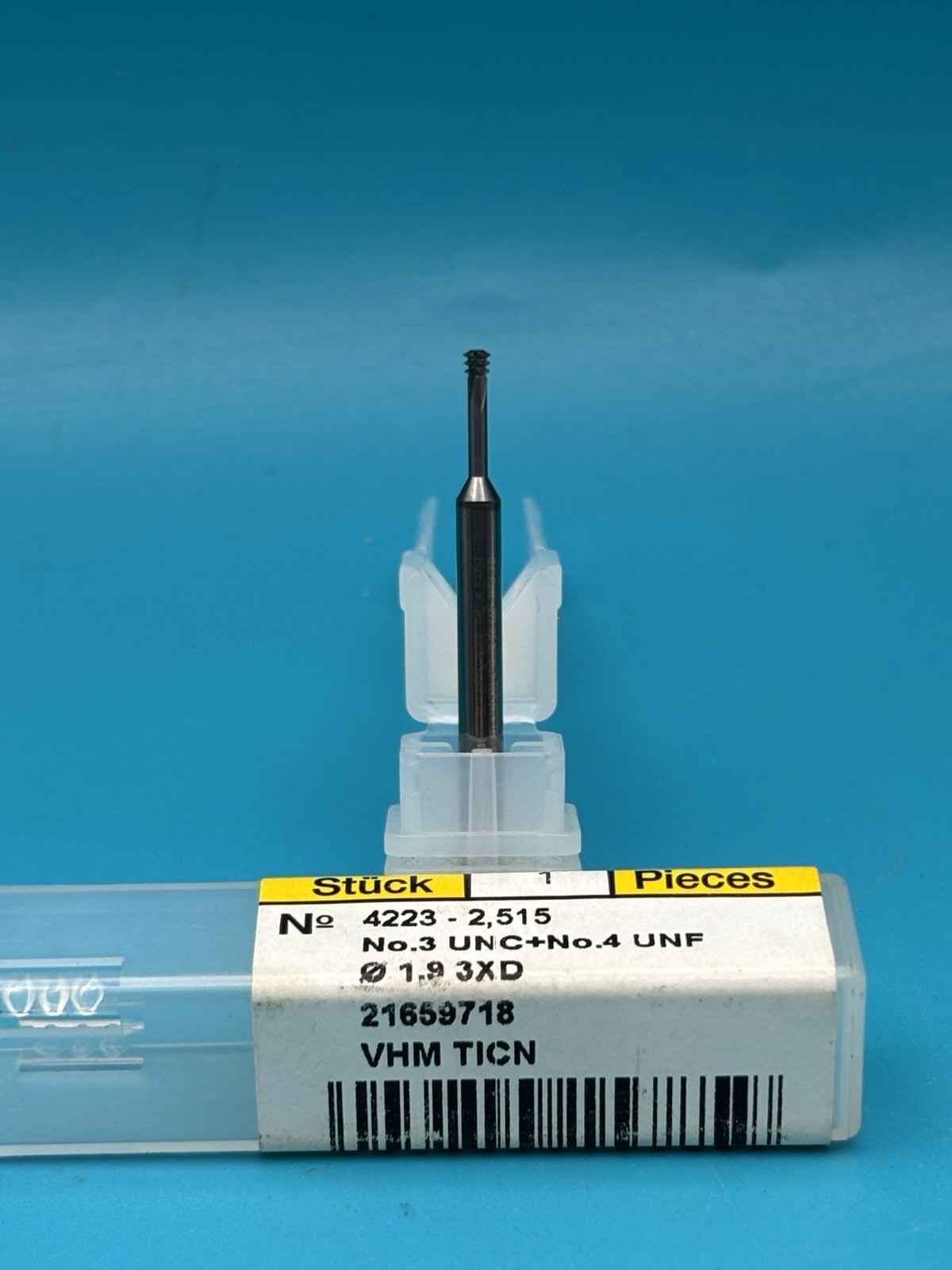 Guhring 4223-2.515 Solid Carbide Micro Thread Mill 3-48 UNC, 4-48 UNF, 3MM Shank