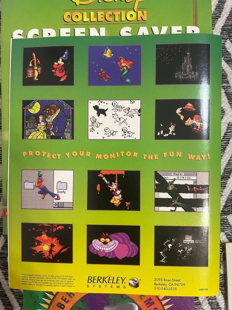 Disney Collection Screen Saver Macintosh 4-Disk Set w/ Box Berkeley Systems