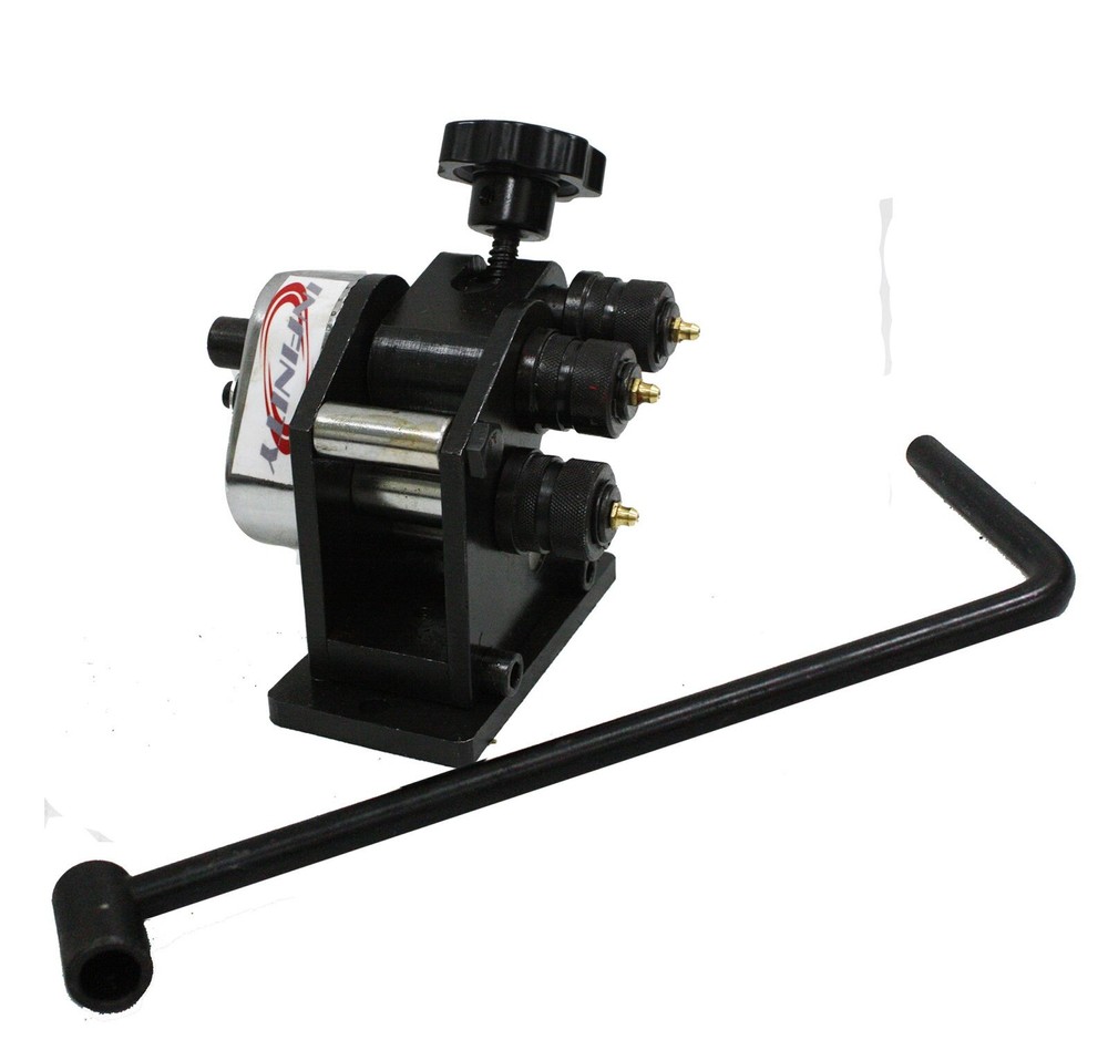 Driven Mini Ring Roller Manual Metal Bar Tube Pipe Flat Bender Machine