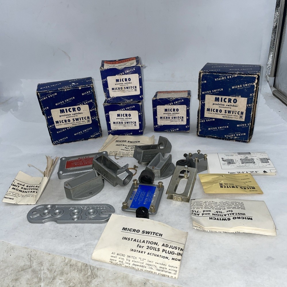 Honeywell Micro Switch Parts Assortment NOS Boxes Hardware Instructions