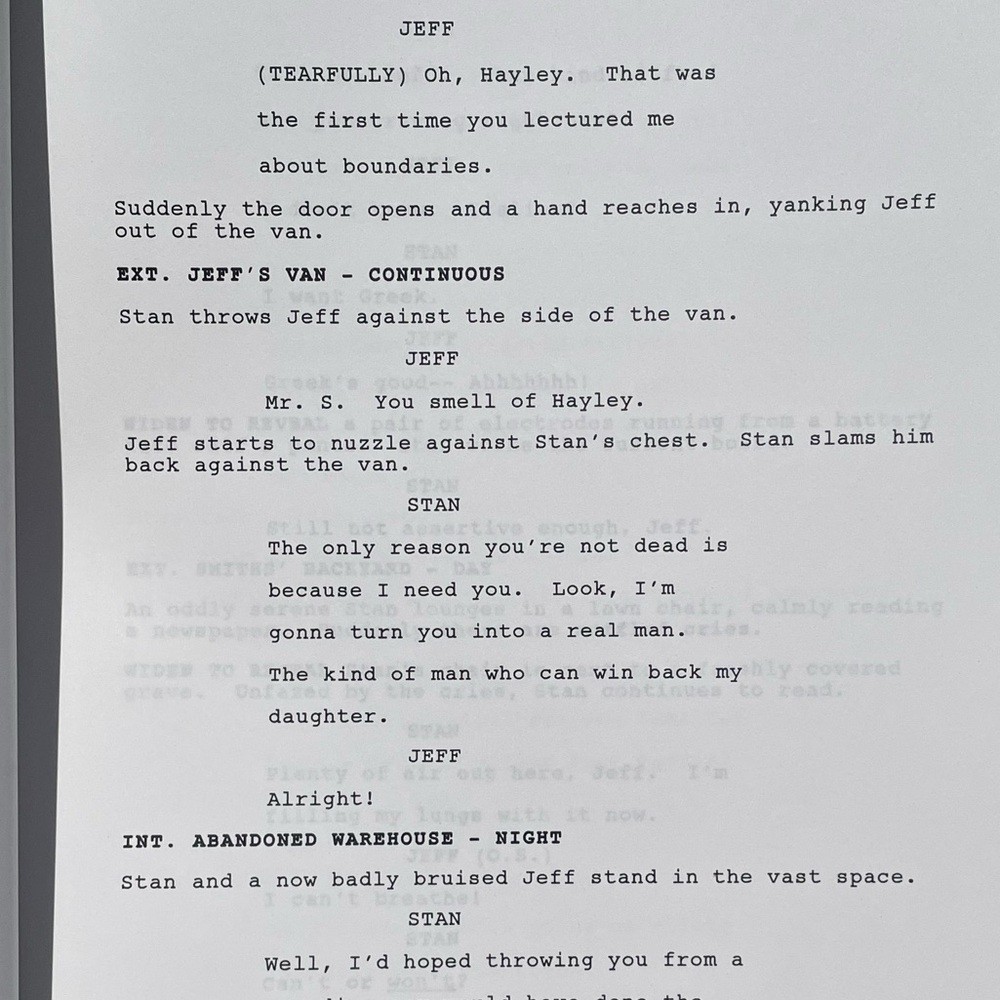 American Dad SEASON ONE 2004 Production Used Table Draft Script Seth MacFarlane