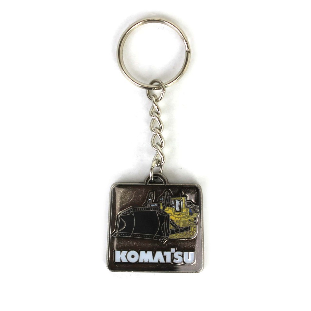First Gear Komatsu Two-Sided Keychain Featuring Dozer & Wheel Loader 90-0626