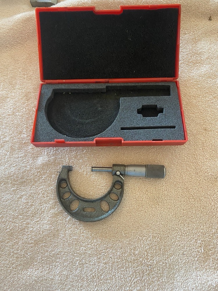Mechanical Outside Micrometer with Red Case