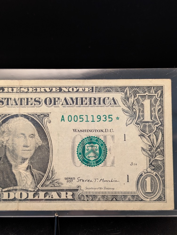 2017 $1 Star Note • A00511935 • May Day / Birthdate • Circulated*