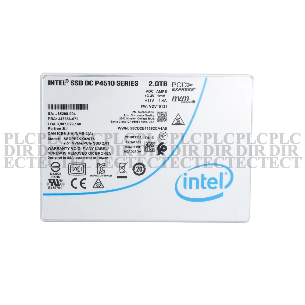 New INTEL P4510 2TB NVMe U.2 SSD