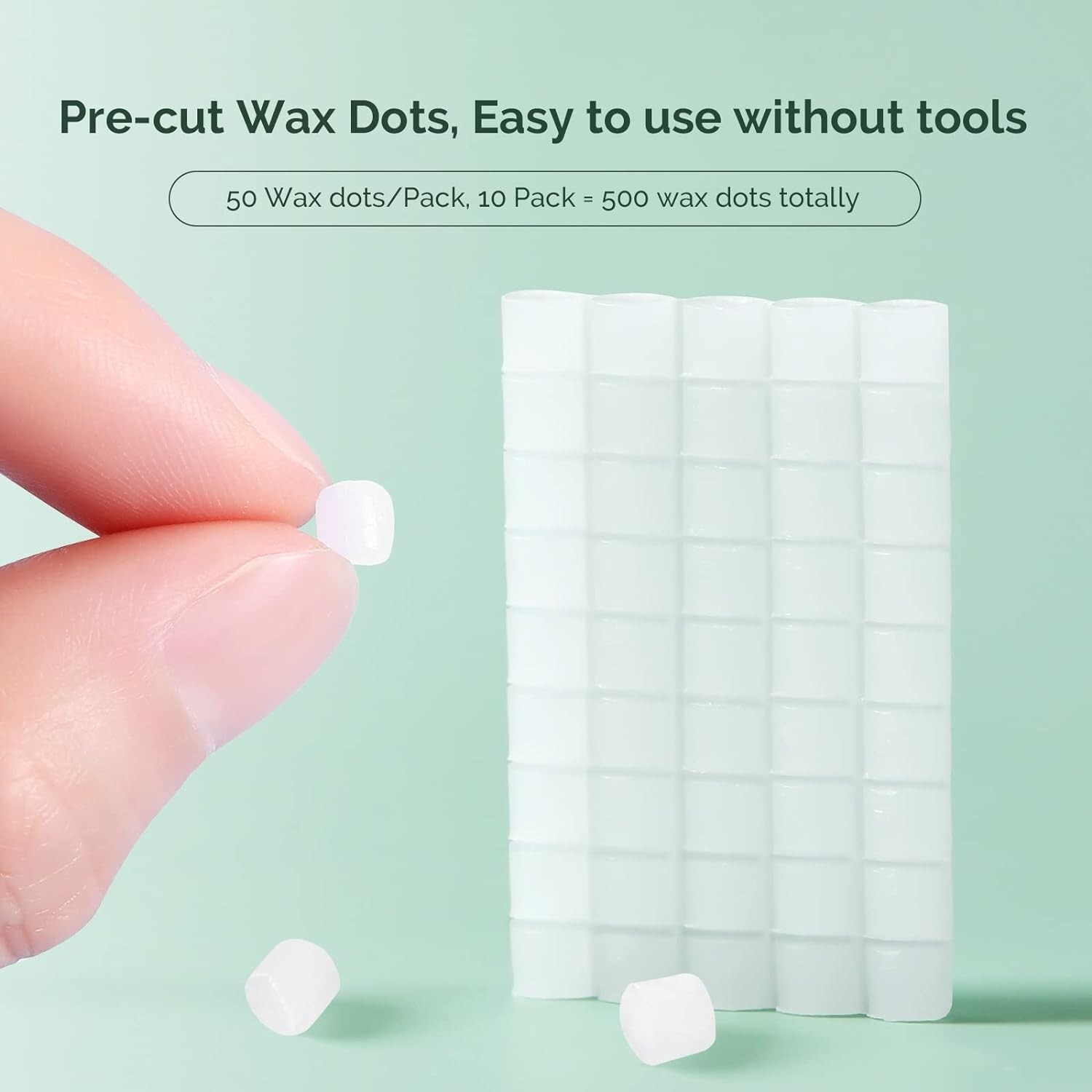 500 Blocks (10 Pack) JMU Dental Orthodontic Wax Precut Braces Wax Mint Flavored