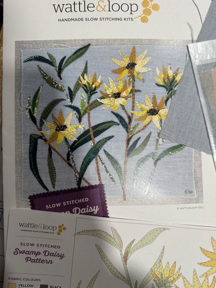 WATTLE AND LOOP "SWAMP DAISY" SLOW STITCH KIT