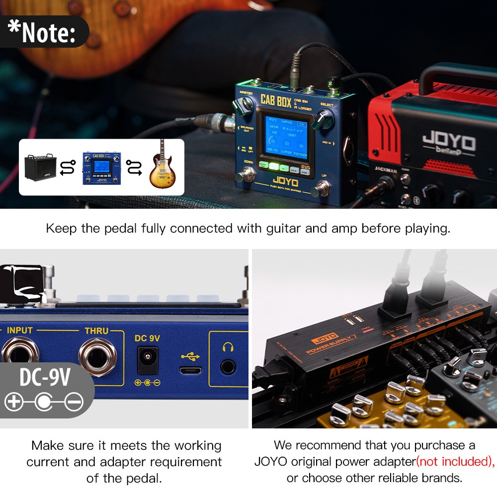 JOYO Guitar Multi-Effects Processor Pedal Amp Modeling IR Loading Rhythm Tuner