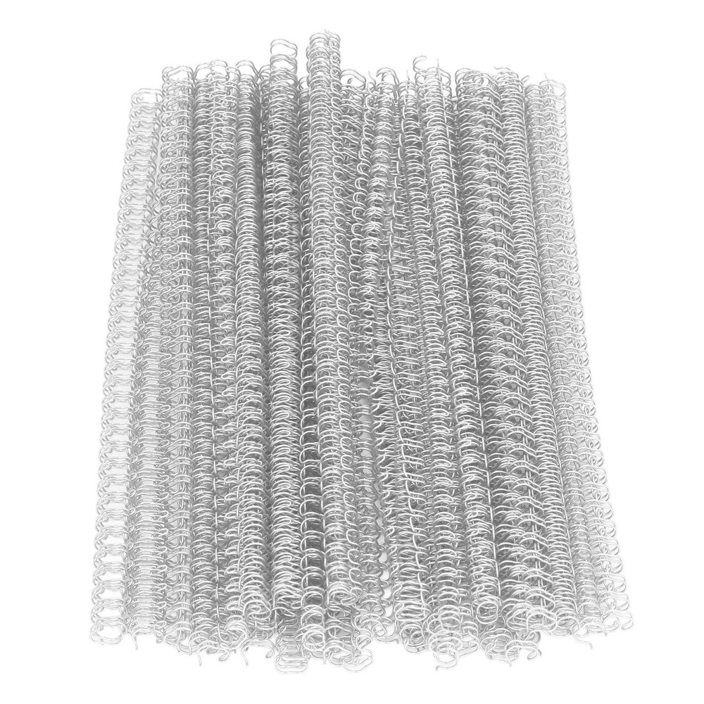 Silver 100x Double Loop Wire Binding Spine 20 Sheet Capacity 3:1 Pitch 34 Loop 6