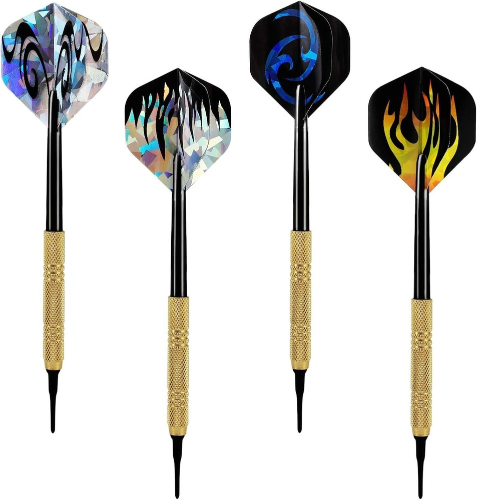 Soft Tip Darts Set 12 Pack Plastic Tips + 36 Replacement Points 14g