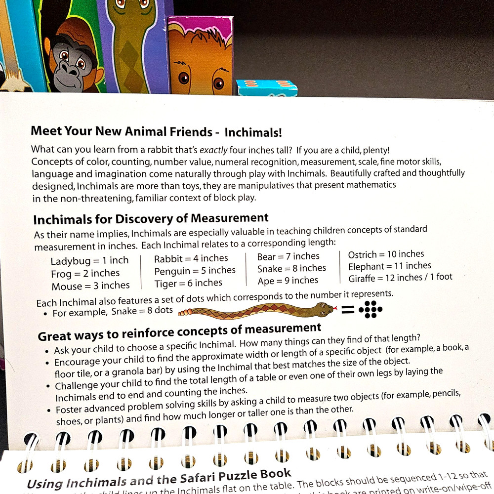 Inchimals STEM Tool Math Numbers Homeschool Sequence Logic Solving Fat Brain