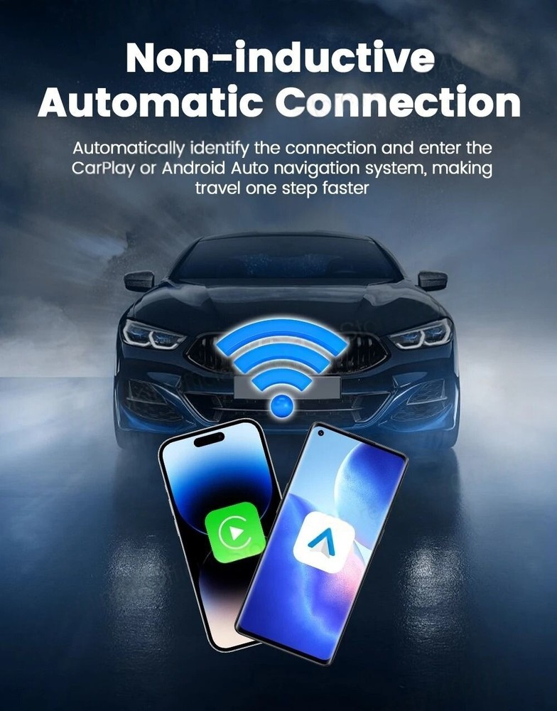 CarlinKit Mini Ultra Wireless Android Auto & Wireless CarPlay Dongle Adapter Kit