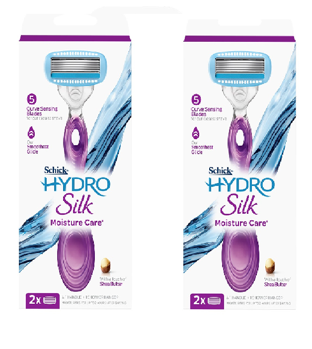 Schick Hydro Silk Razor + 2 Refill Cartridges 1 Ea (2 pack)