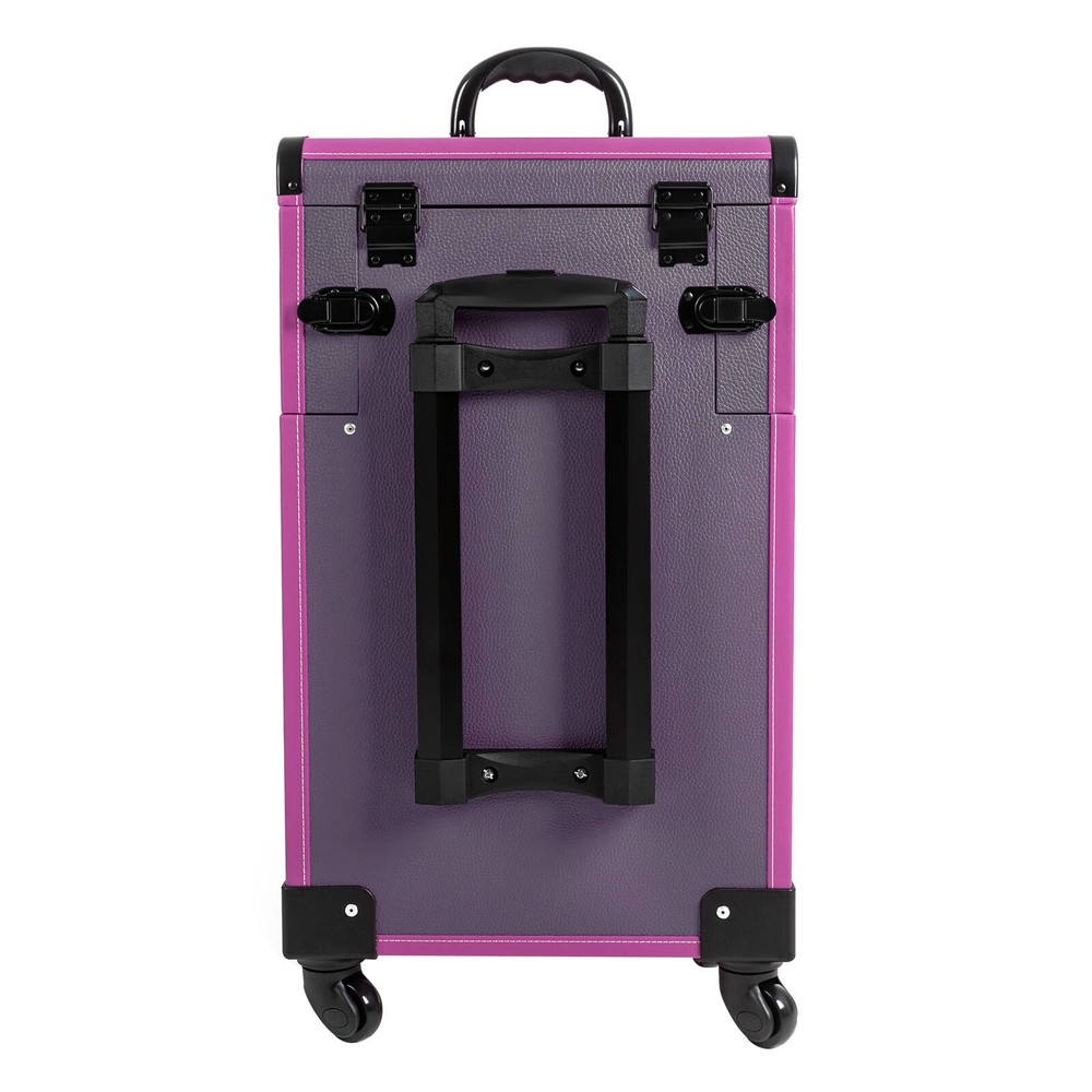 Rolling Makeup Case Beauty Organizer Box Lockable Cosmetic Case Trolley