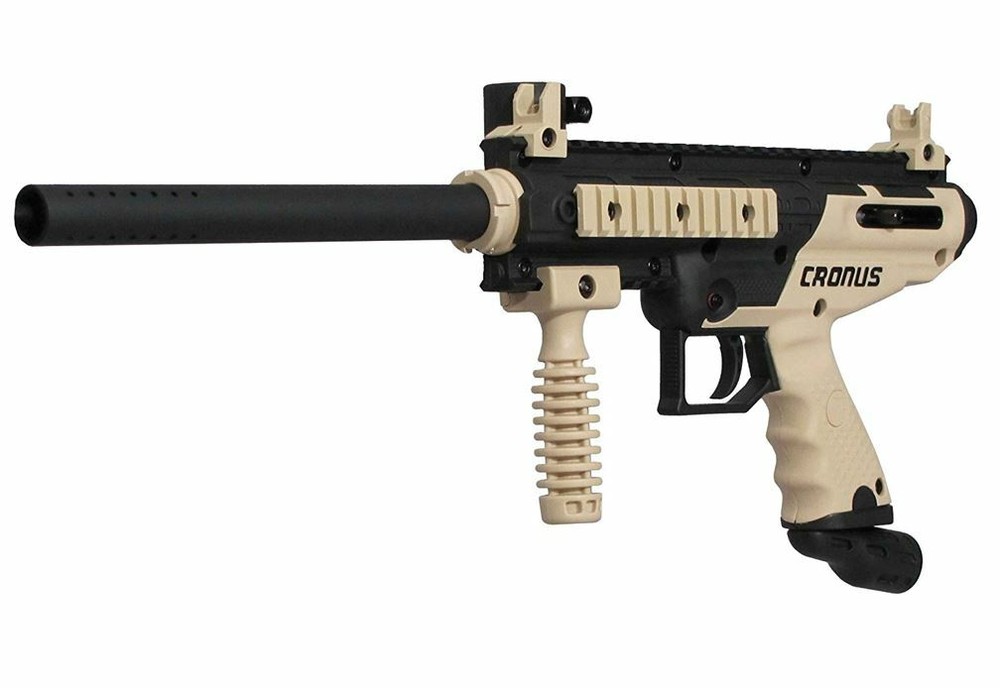 Maddog Tippmann Cronus Basic Red Dot HPA Paintball Gun Package - Black / Tan