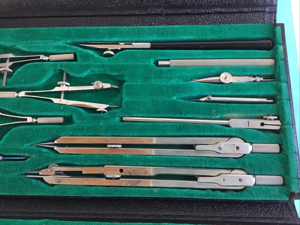 Vintage Chicago Technical College - Drafting Set Made in Germany Complete