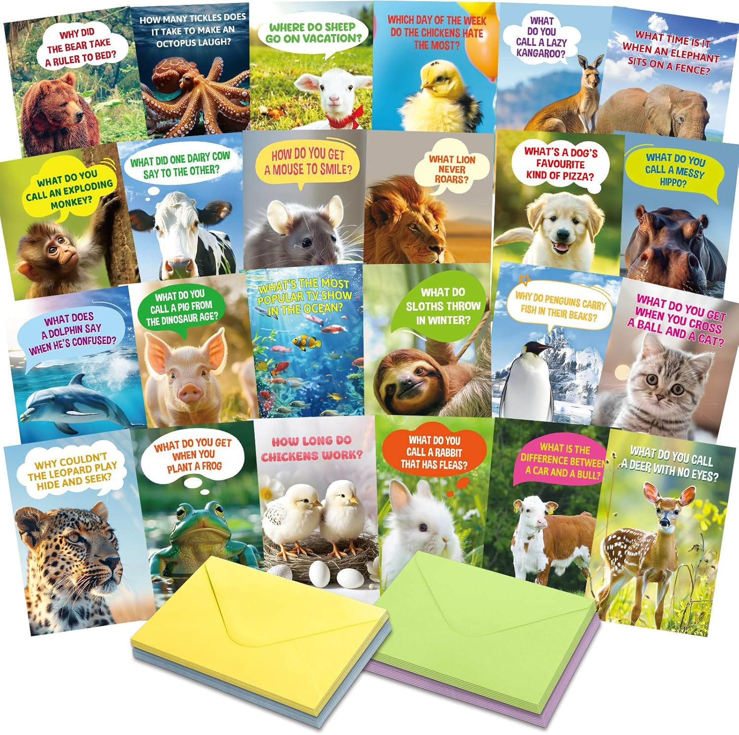 Funny Animal Joke Cards No Repeats Humorous Animal Greeting Card Thinking of You