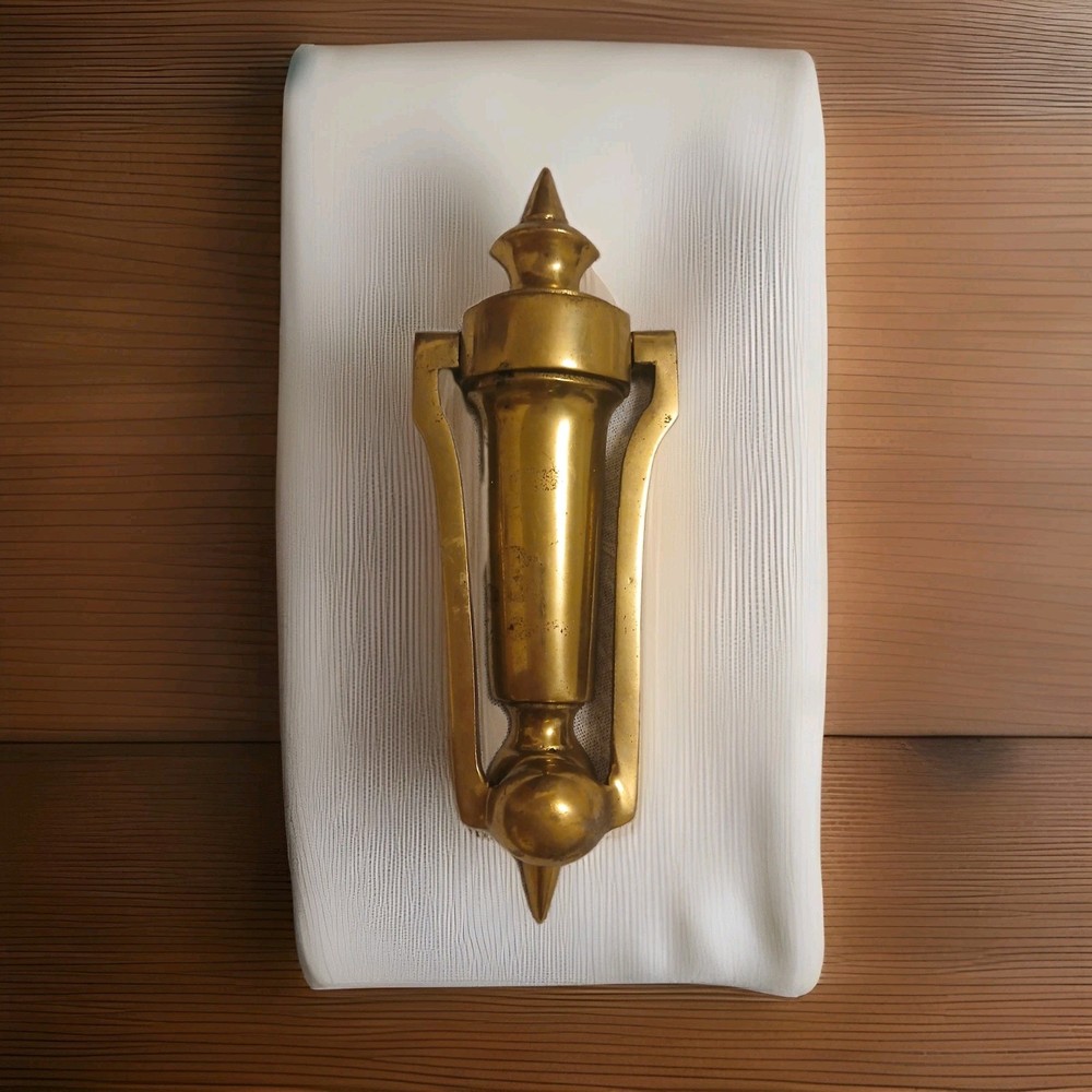 Vintage Solid Brass Door Knocker 8.5 in