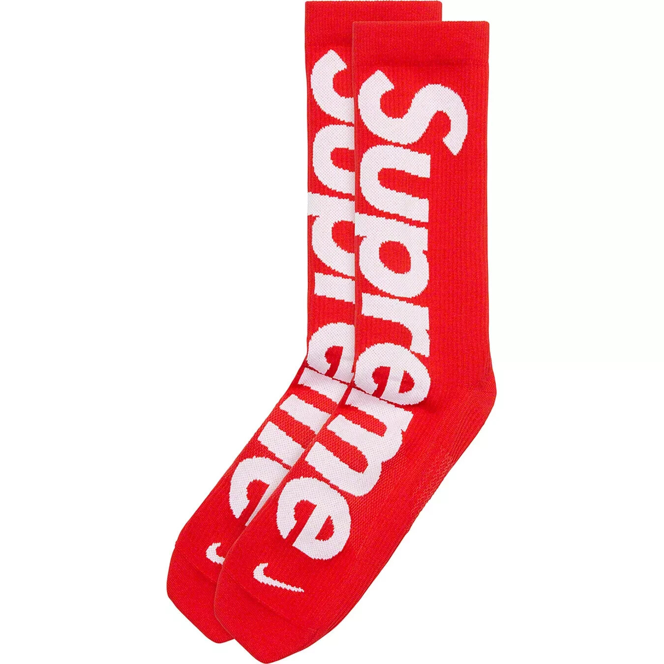 Brand New Original Supreme Mens Nike Lightweight Crew Socks - Red - FREE SHIP