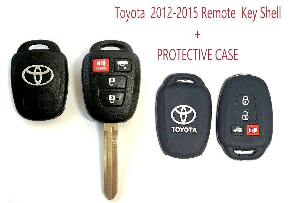 Toyota Corolla Camry Rav4 2012-2016 4 Button Remote Key Shell + PROTECTIVE CASE