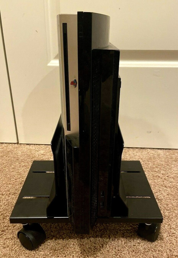 Gaming Console Computer Cart BLACK WITH CASTERS NIB