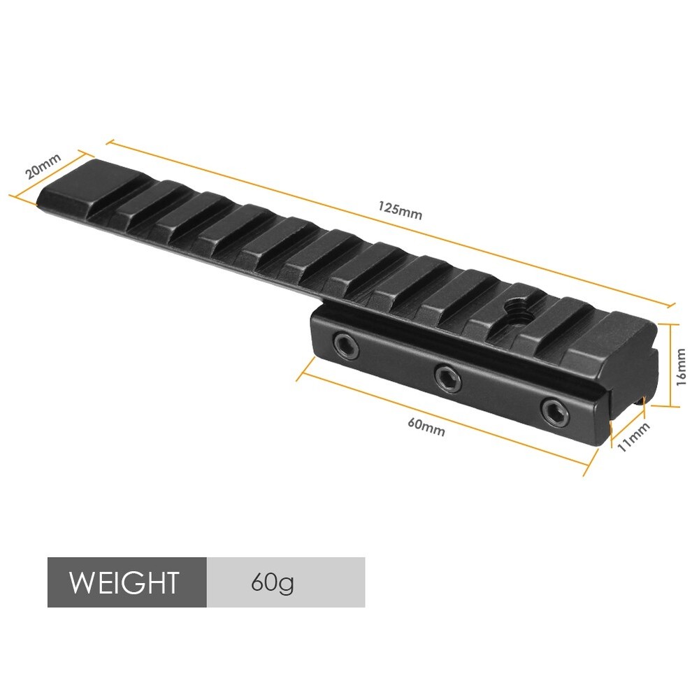 Dovetail Extension Adapter Riser Rail Mount Base 11mm Conversion to 20mm Rail