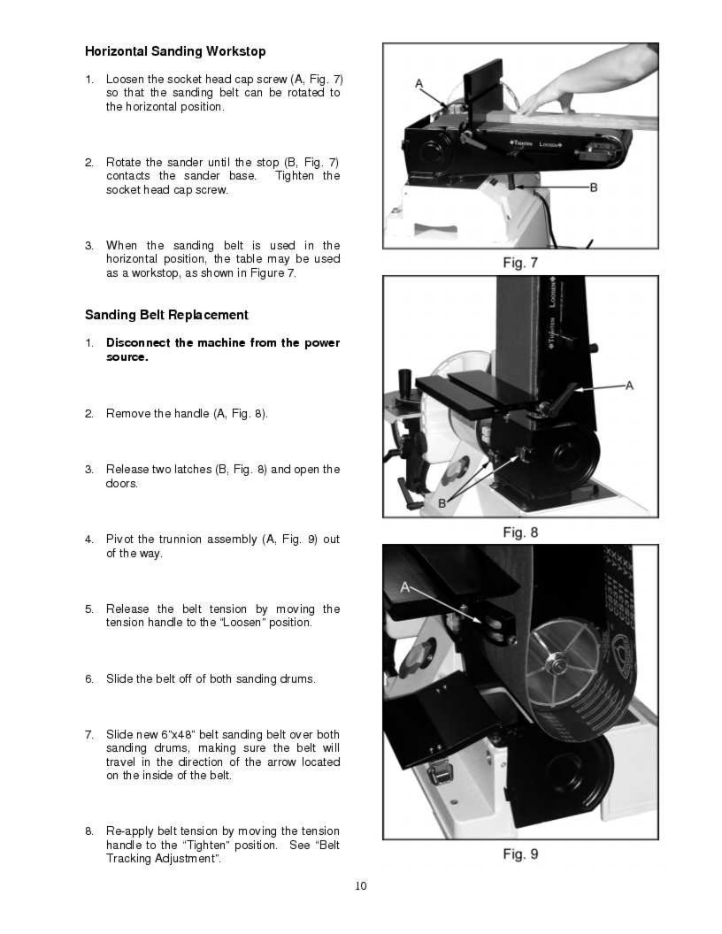 Jet JSG-96 Benchtop Disc/Belt Sander Owners Manual *195