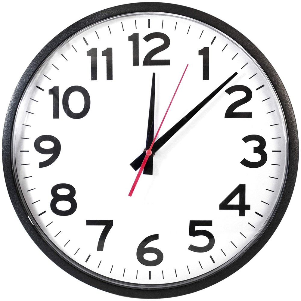 Ultimate Wall Clock | 10 Inch | Silent | Round | Quartz | Black | Kitchen | O...