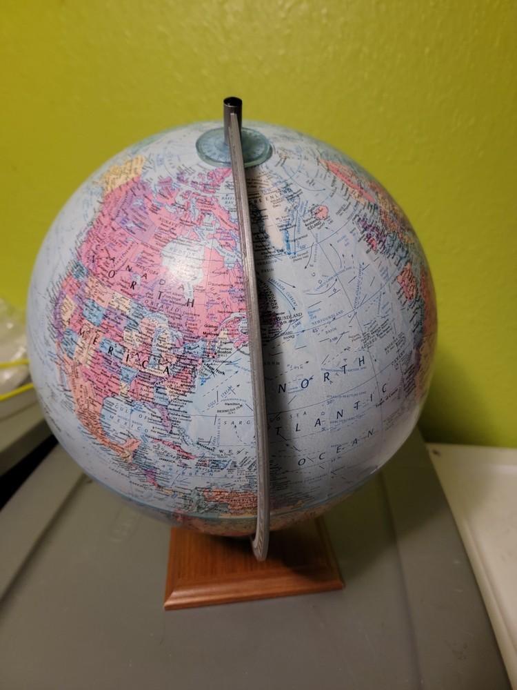 Vintage Replogle World Nation Globe 12" Diameter Relief
