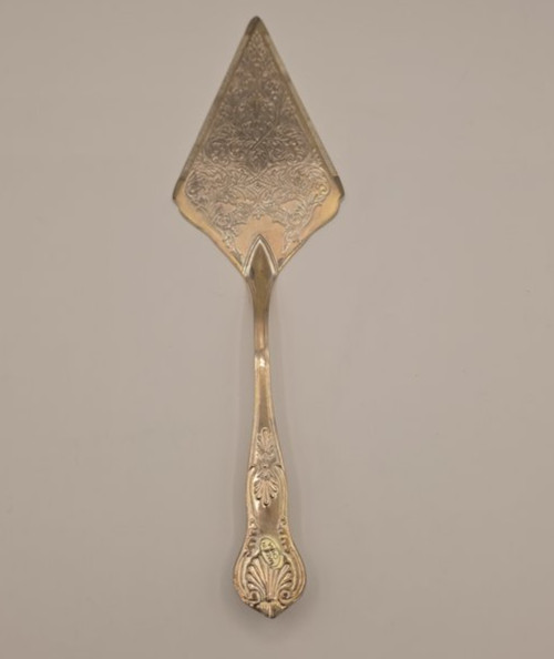Silver-Plated Pie Server with Ornate Handle